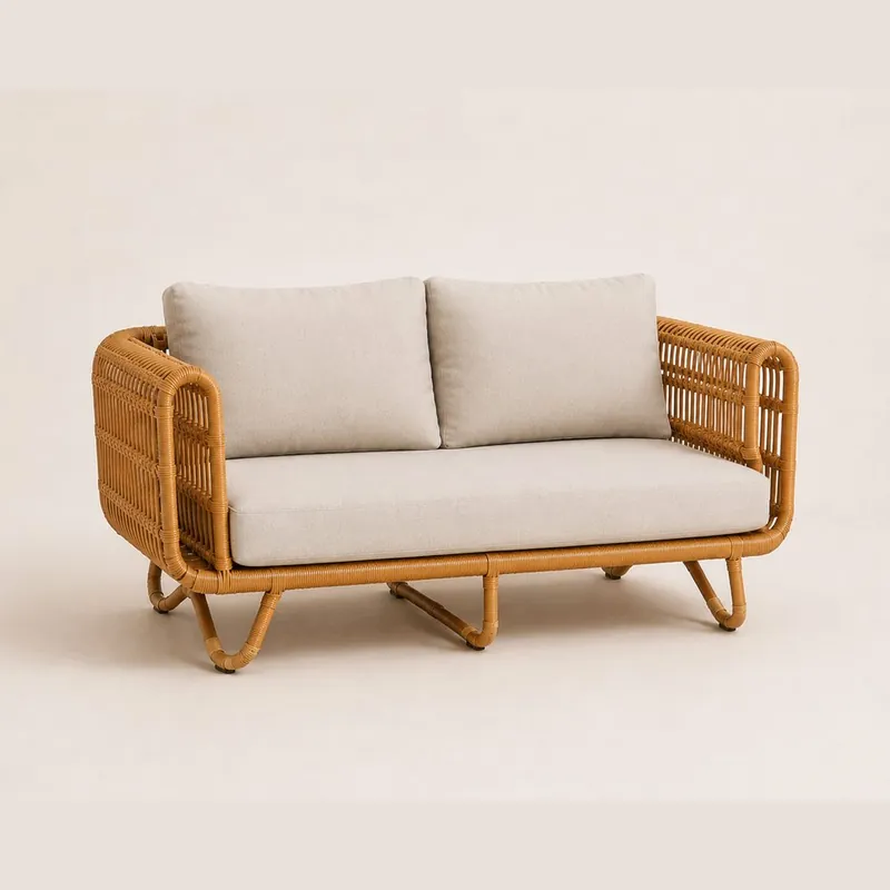 Rattan Double Couch