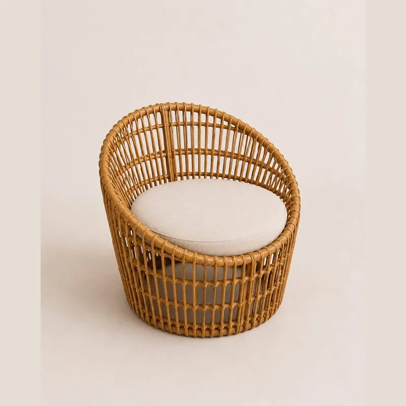 Rattan Rounded Single Seat