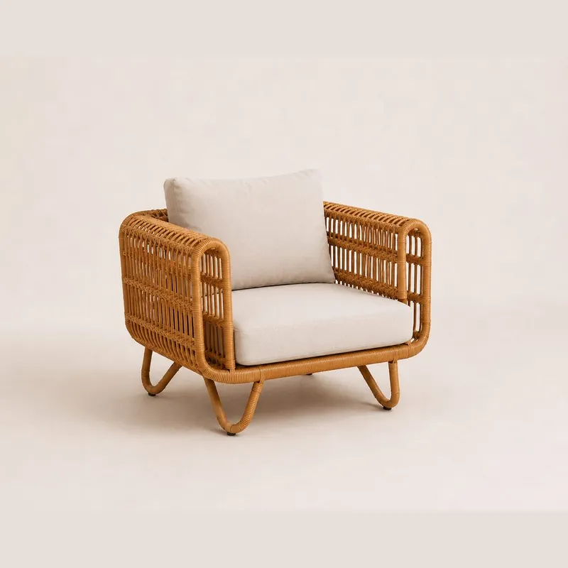 Rattan Square Single Seat
