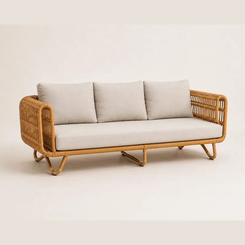 Rattan Triple Couch
