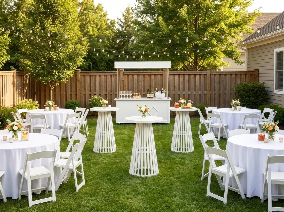 Simple backyard event layout