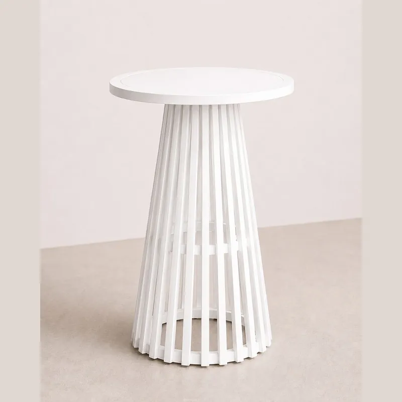 White Standing Cocktail Table